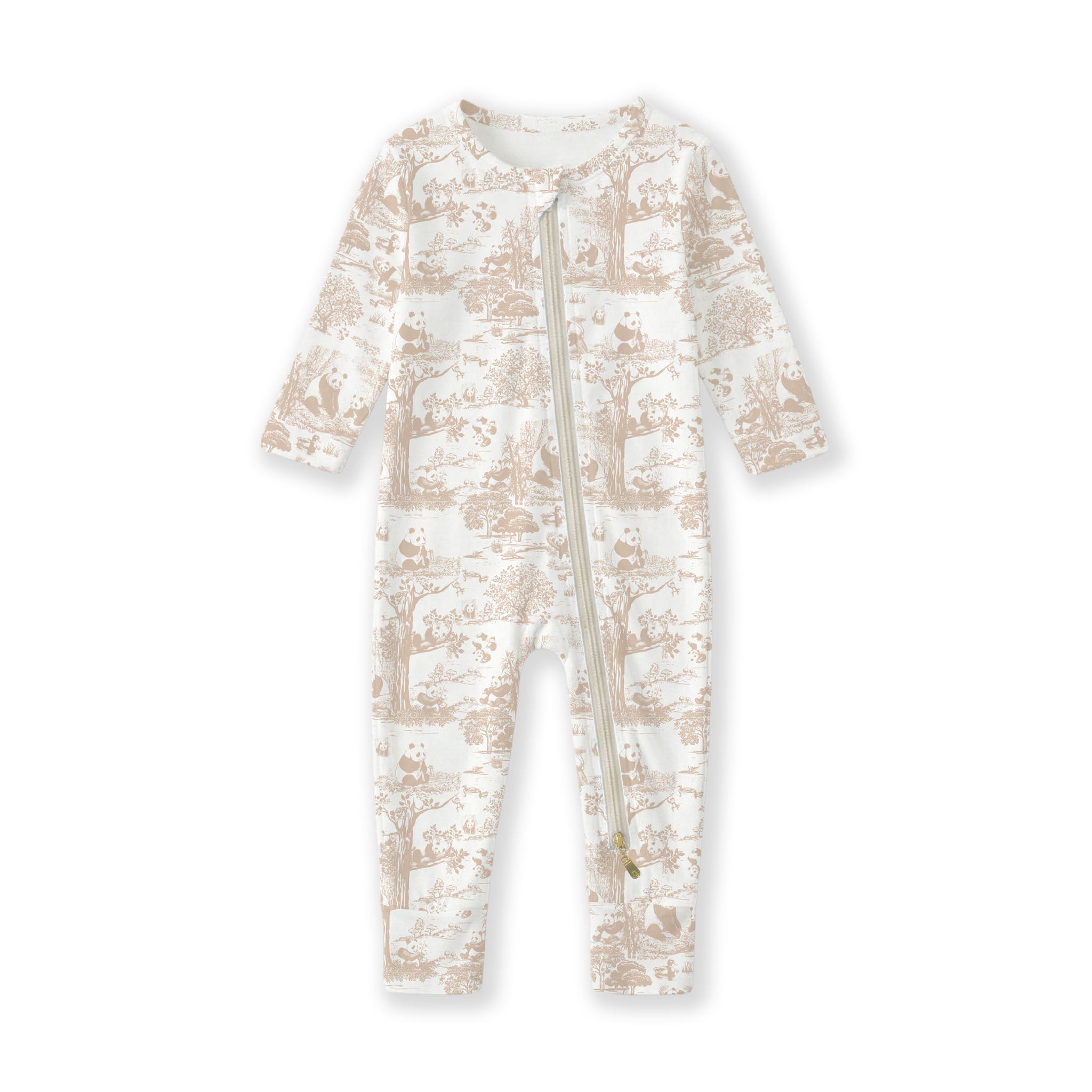 Hae Hae Porcelain Panda Bamboo Zip Sleep Suit Romper with HaeZip™