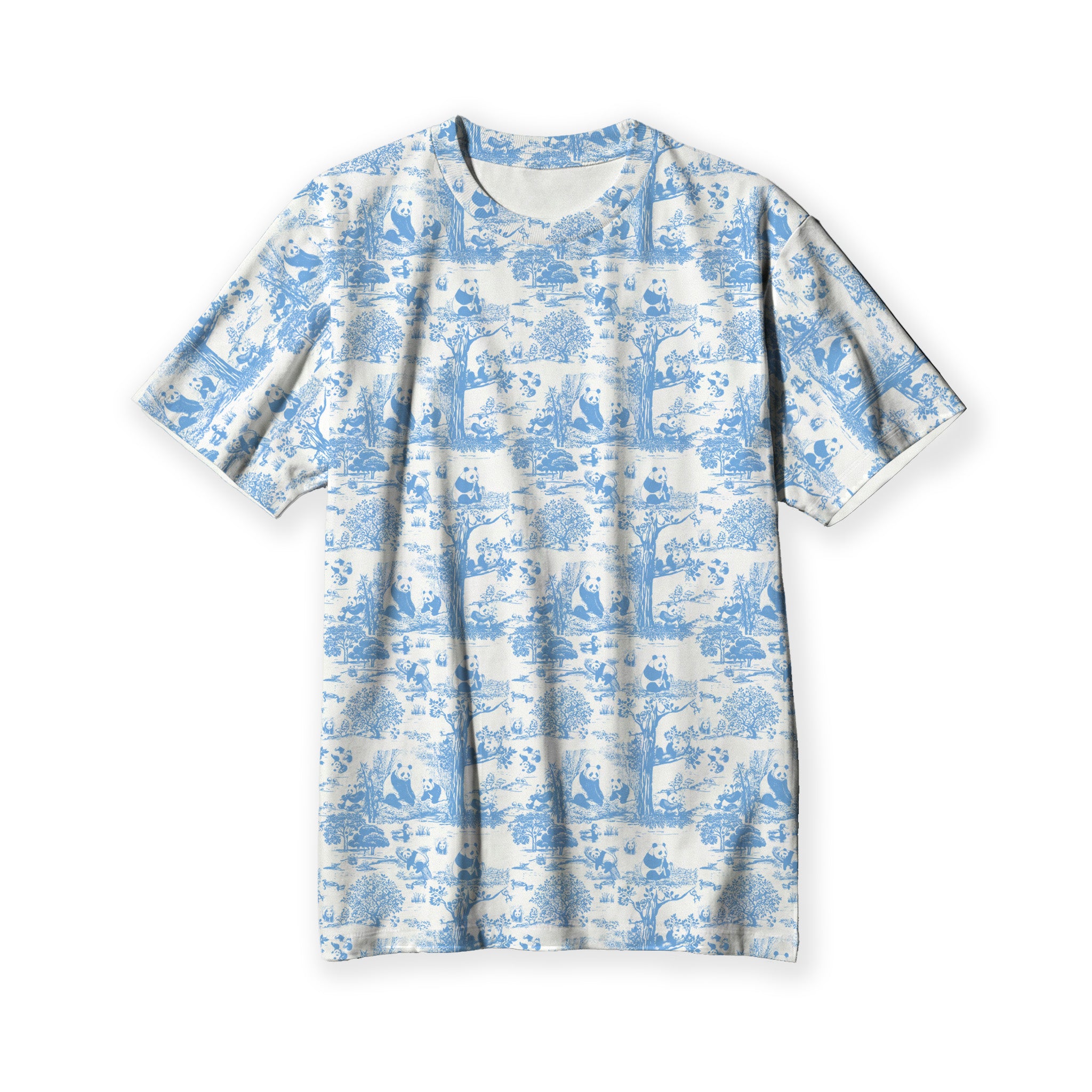 Porcelain Panda Adult Unisex Bamboo Short Sleeve Top | Ultra-Soft, Breathable & Cooling Loungewear