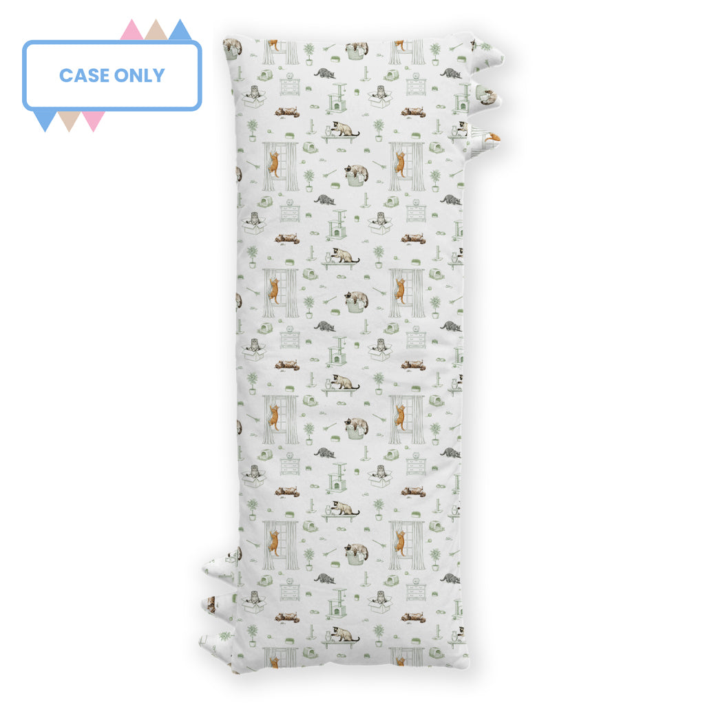 Open Meadows Bamboo Kids’ Pillowcase in Cat print