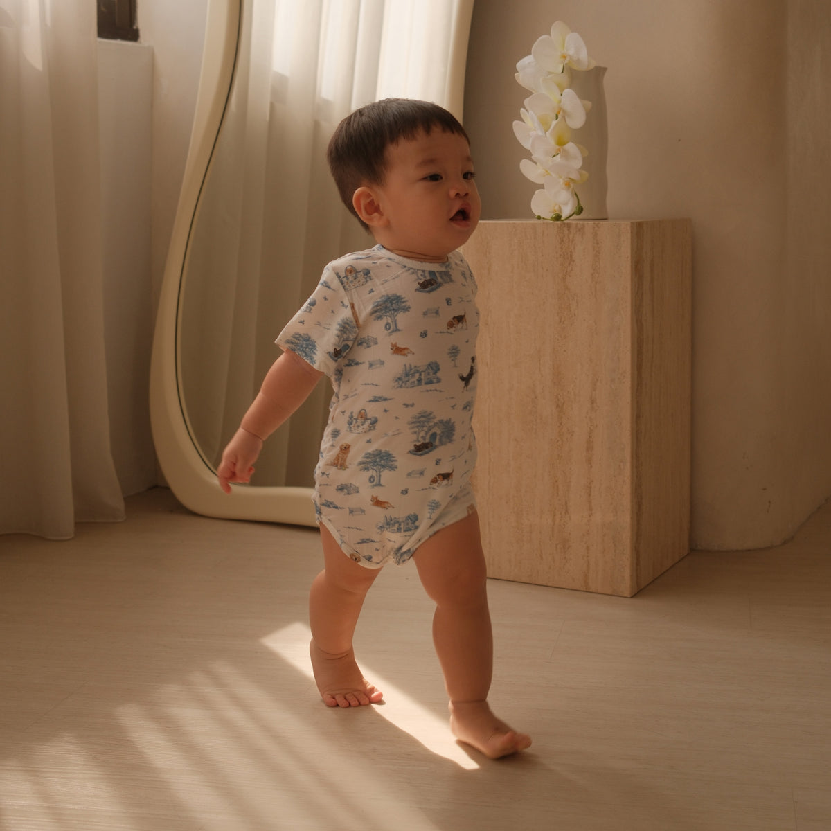 Open Meadows Snap Romper lifestyle — open-meadows-bamboo-snap-romper-onesie — 3