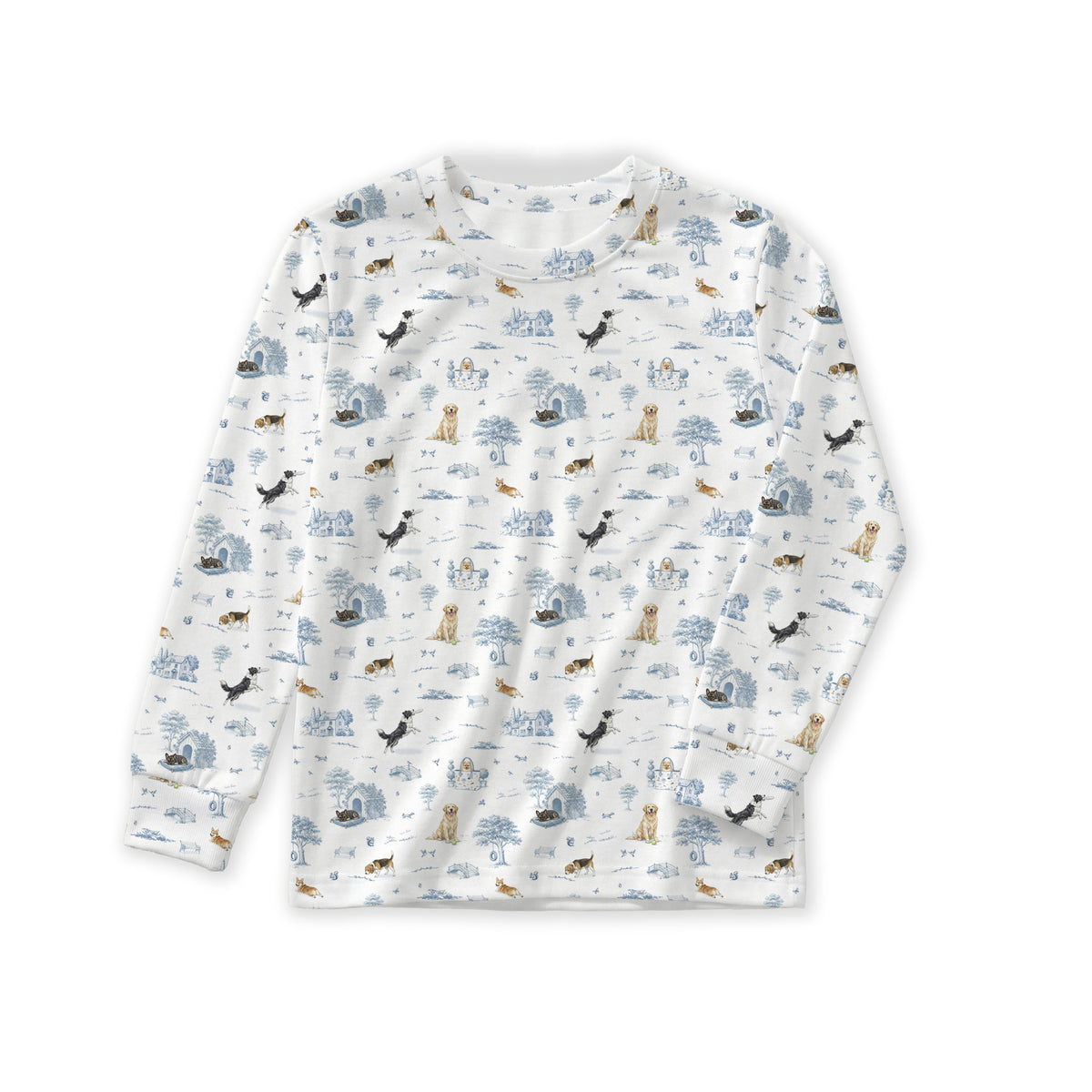 Open Meadows Bamboo Long Sleeve Shirt in Dog print