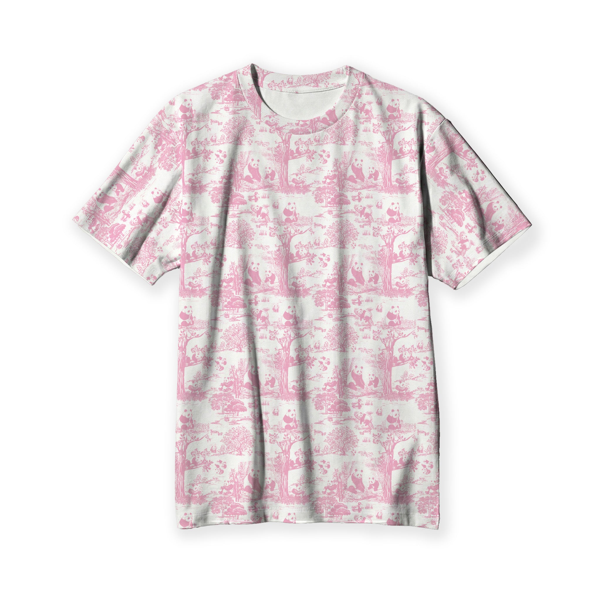 Porcelain Panda Adult Unisex Bamboo Short Sleeve Top | Ultra-Soft, Breathable & Cooling Loungewear