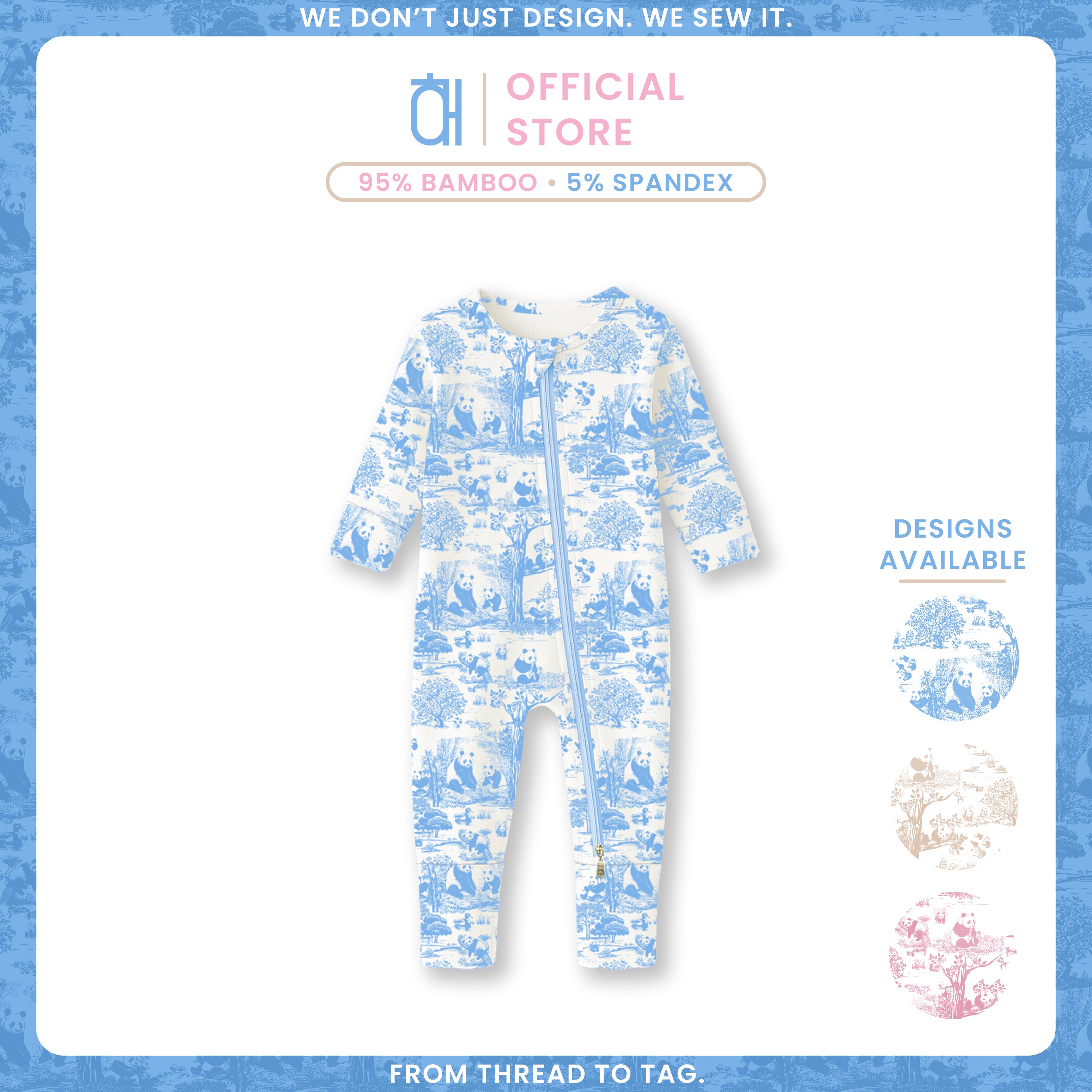 Hae Hae Bamboo Zip-Up Sleep Suit & Romper with HaeZip™