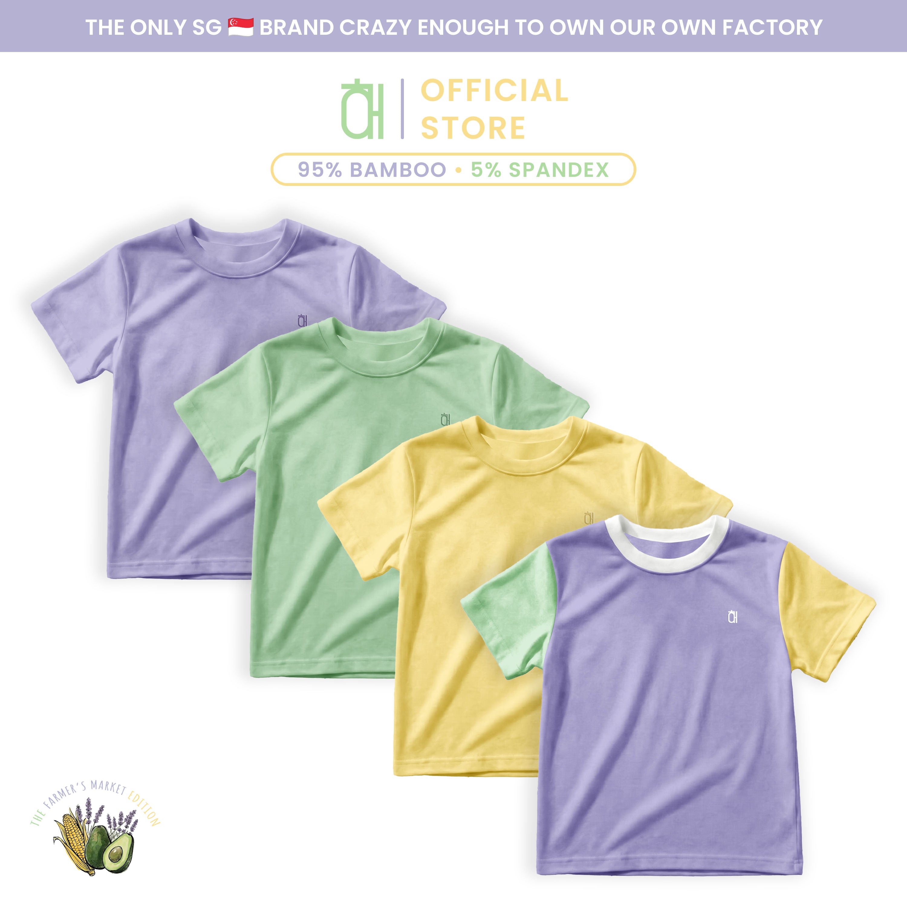 The Farmer's Market Bamboo Kids Short Sleeve Shirt