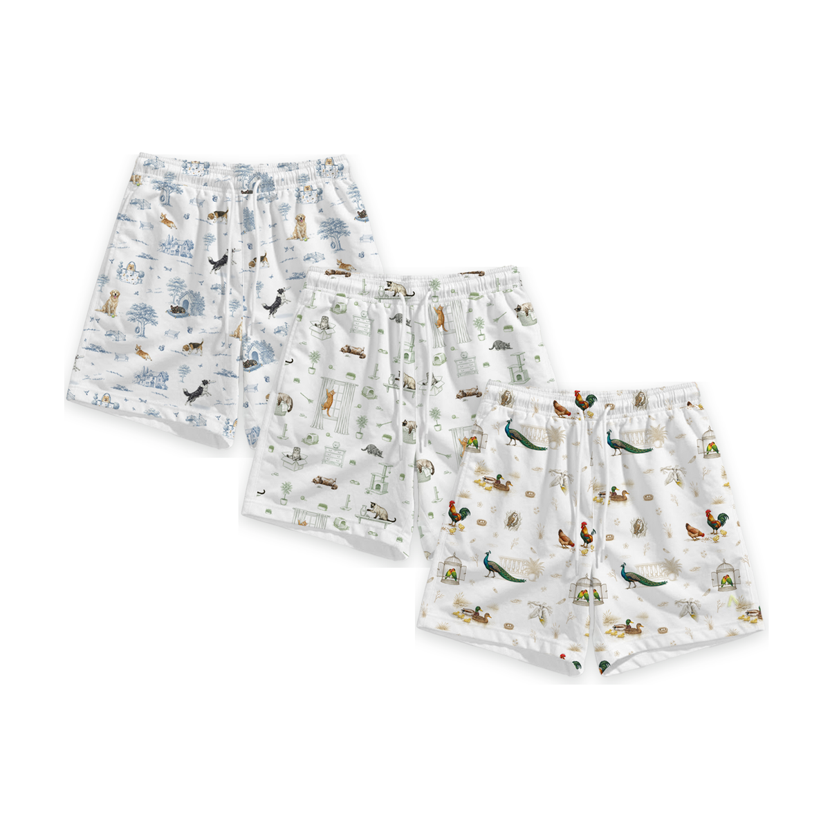 Clean white product hero v3 — Open Meadows Adult Unisex Bamboo Lounge Shorts