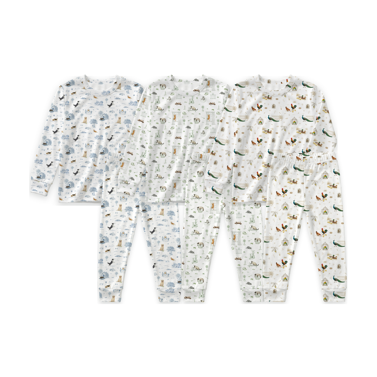 Clean white product hero v3 — Open Meadows Bamboo Kids Long Sleeve Pyjamas 2PC Set