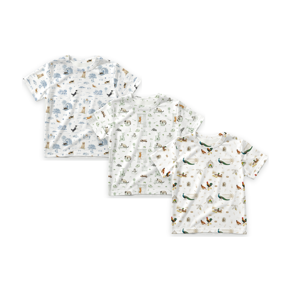 Clean white product hero v3 — Open Meadows Bamboo Kids Short Sleeve Shirt