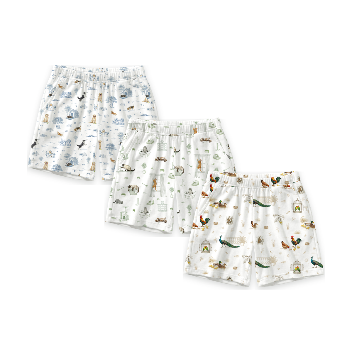 Clean white product hero v3 — Open Meadows Bamboo Kids Shorts