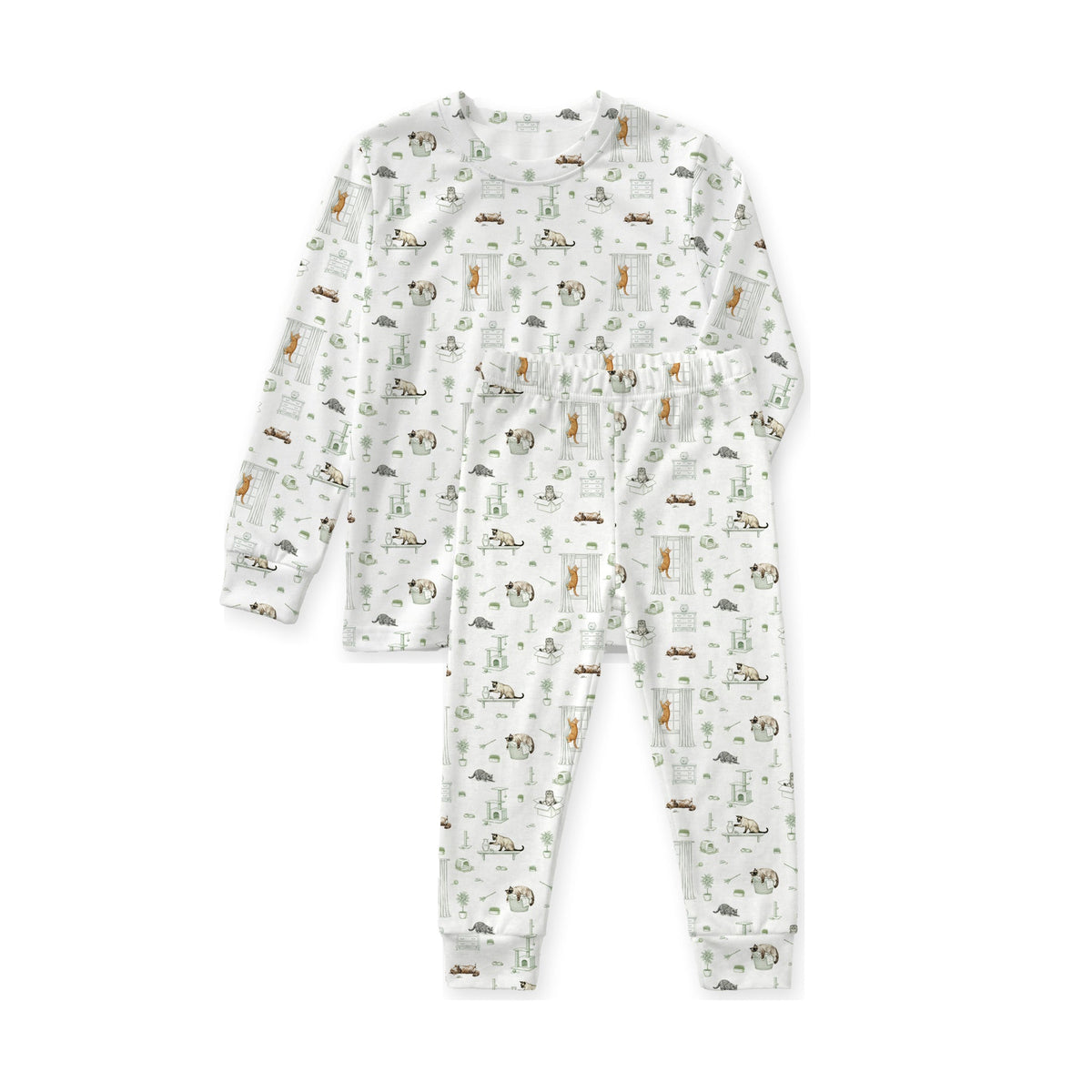 Open Meadows Cat long-sleeve pyjama set