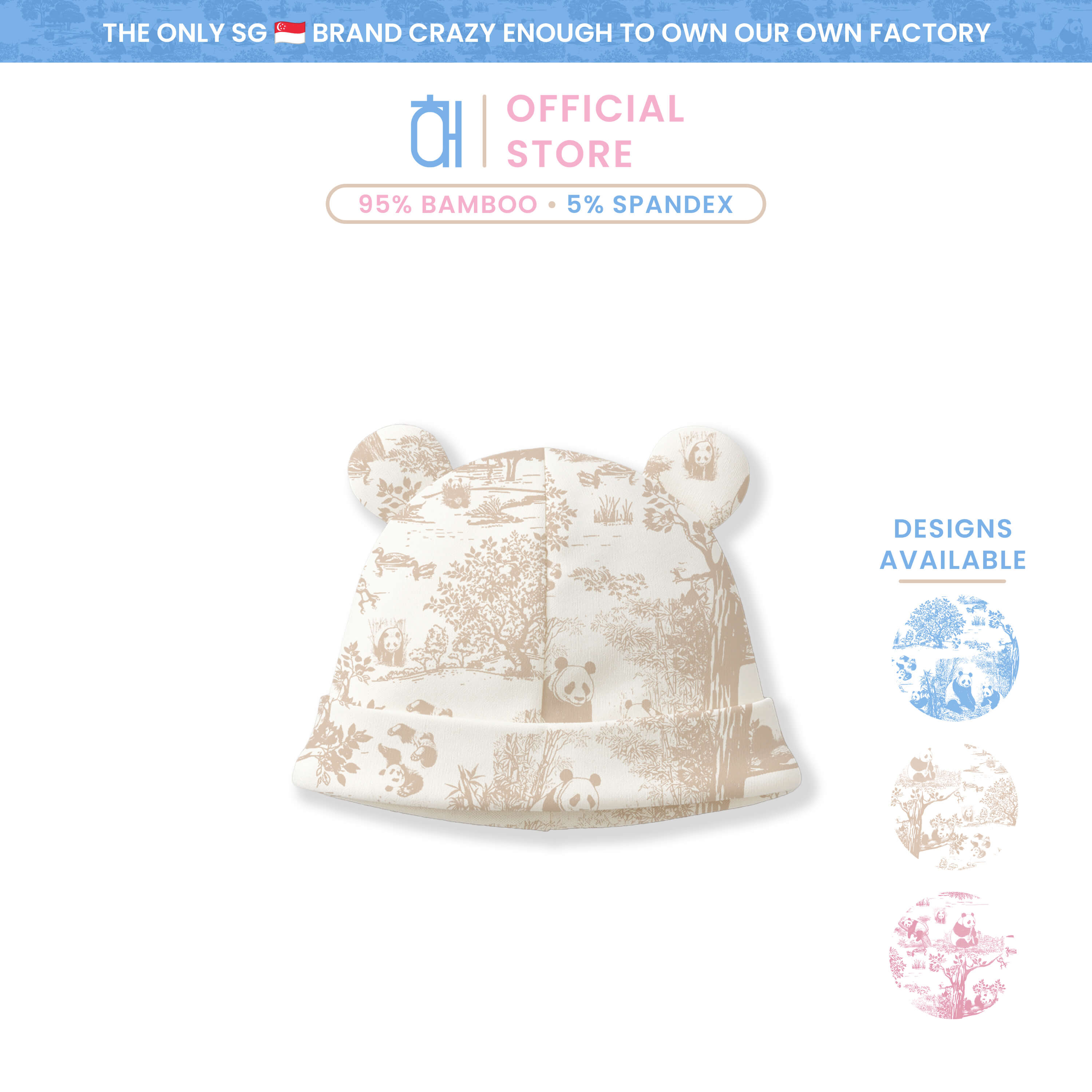 Hae Hae Bamboo Bear Beanie with Sorona® Stuffed Ears