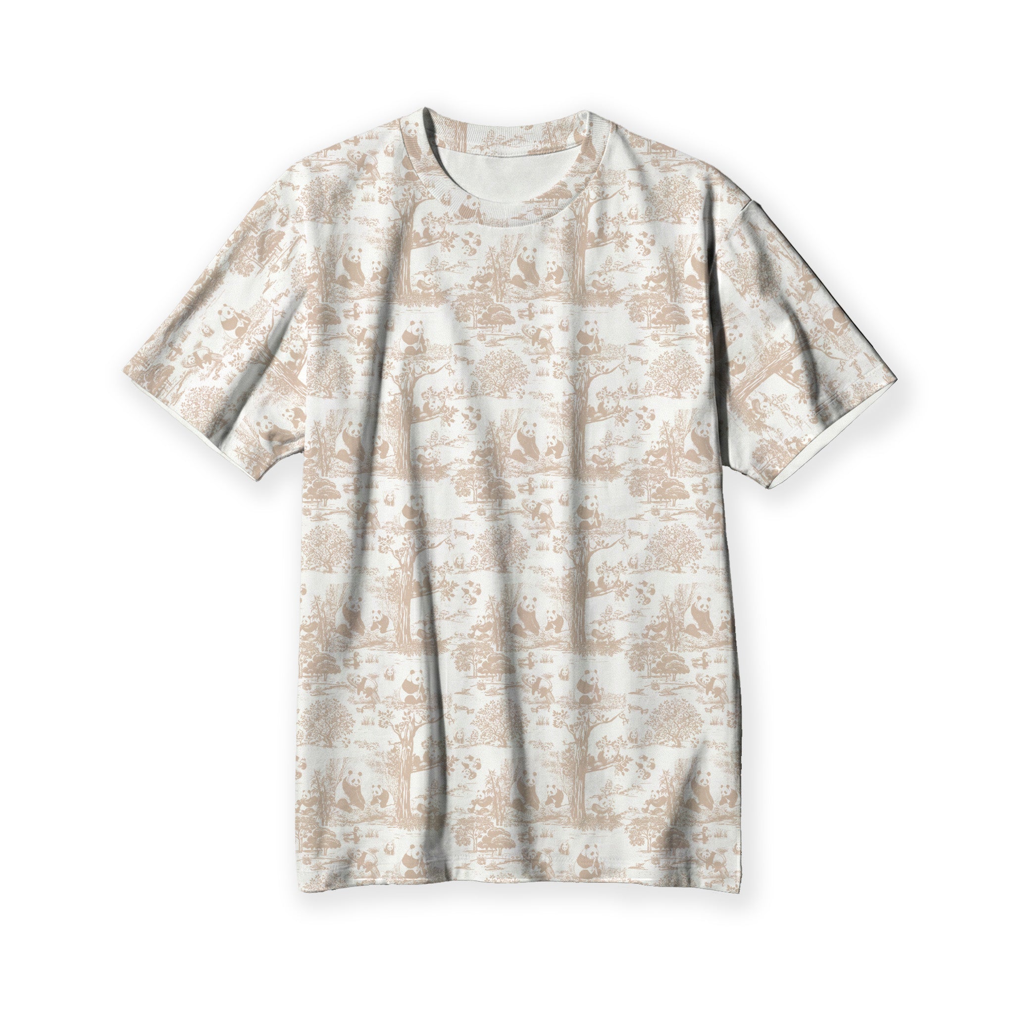 Porcelain Panda Adult Unisex Bamboo Short Sleeve Top | Ultra-Soft, Breathable & Cooling Loungewear