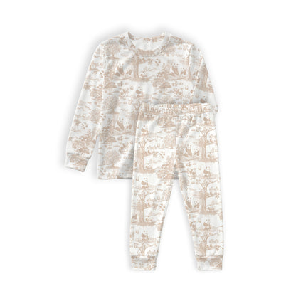 Hae Hae Porcelain Panda Bamboo Kids Long Sleeve Pajamas 2PC Set