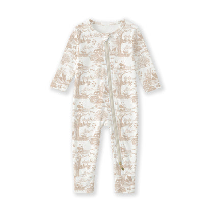 Hae Hae Porcelain Panda Bamboo Zip Sleep Suit Romper with HaeZip™