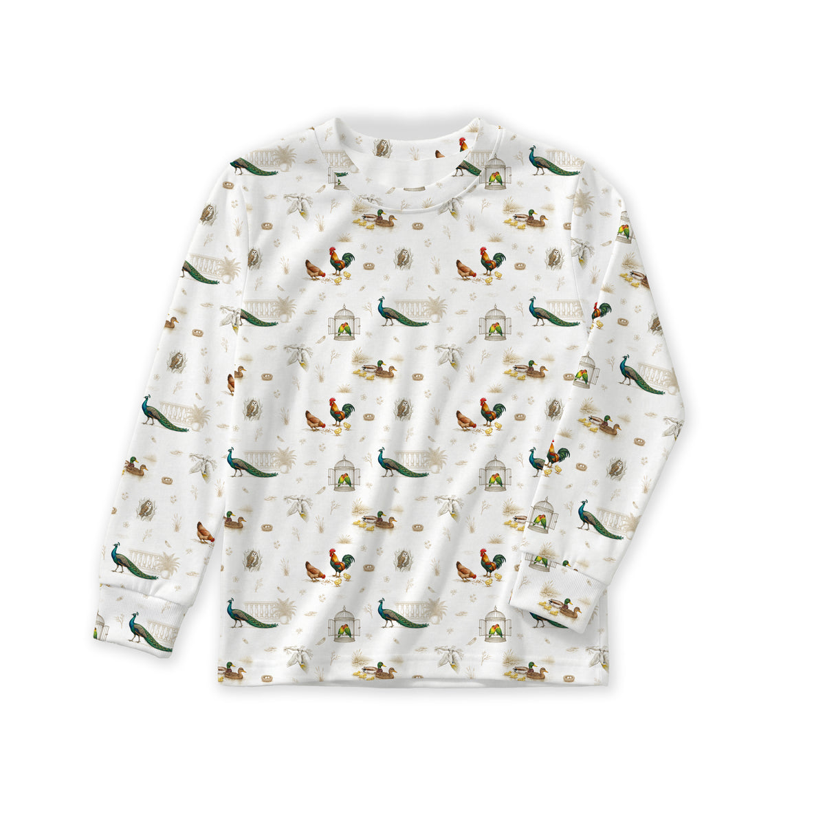Open Meadows Bamboo Long Sleeve Shirt in Bird print