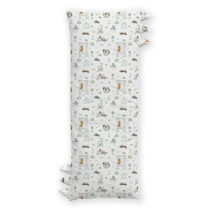 Open Meadows Bamboo Kids Pillow with Sorona® Filling in Cat print