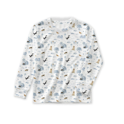 Open Meadows Bamboo Long Sleeve Shirt in Dog print