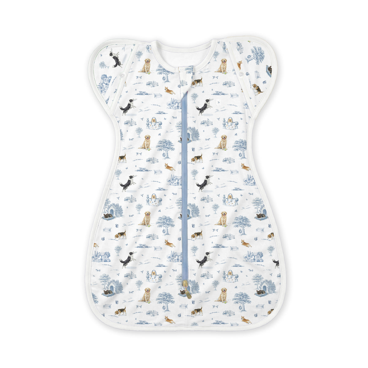 Open Meadows Bamboo HaeZip™ Anti-Startle Sleep Sack & Swaddle in Dog print