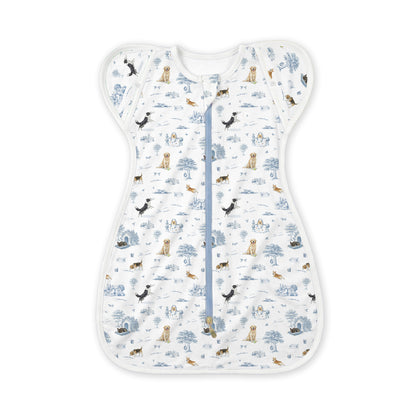 Open Meadows Bamboo HaeZip™ Anti-Startle Sleep Sack & Swaddle in Dog print