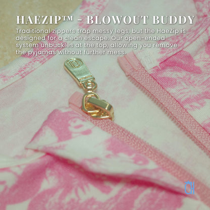Hae Hae Porcelain Panda Bamboo Zip Sleep Suit Romper with HaeZip™