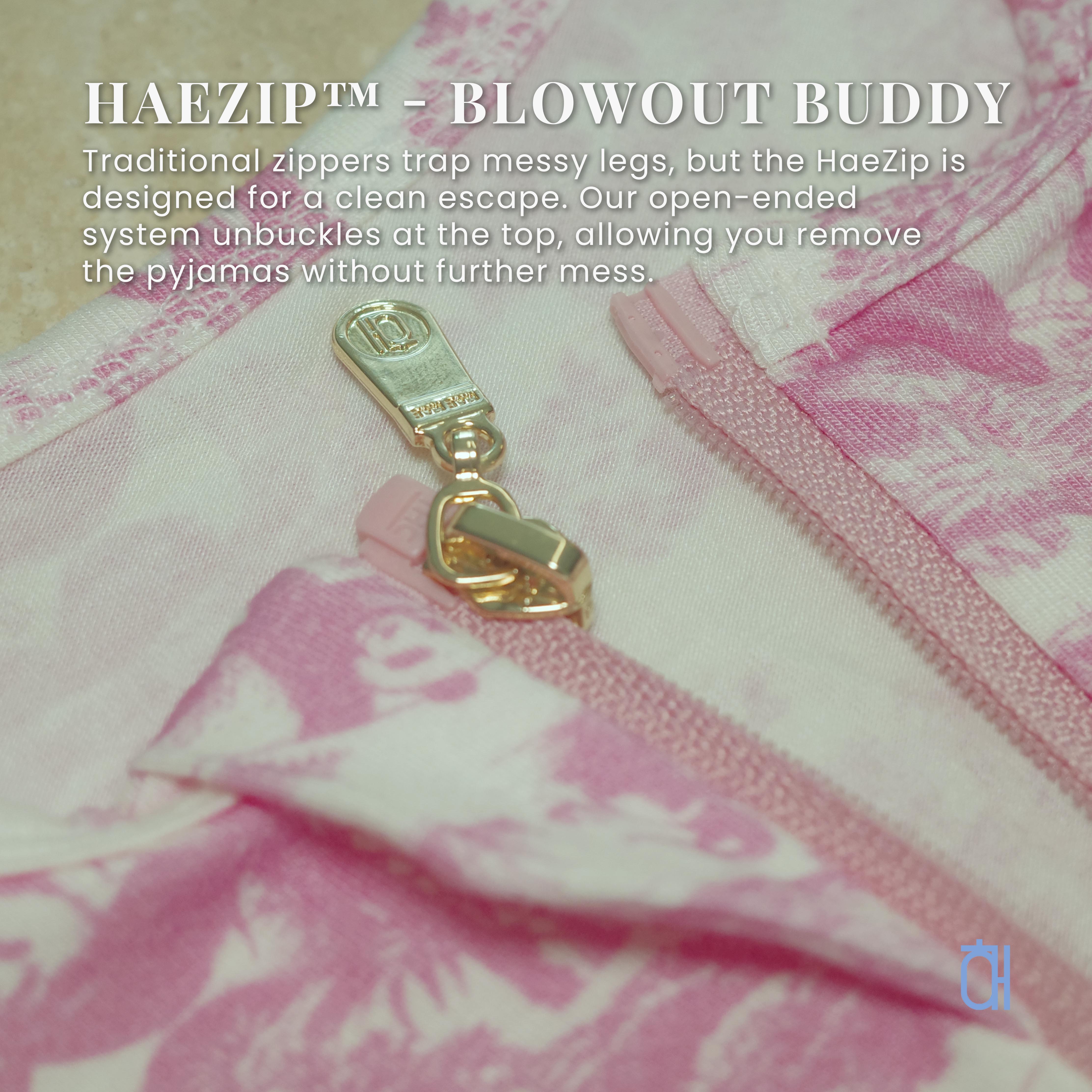 Hae Hae Porcelain Panda Bamboo Zip Sleep Suit Romper with HaeZip™