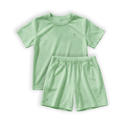 The Farmer's Market Bamboo Kids Short Sleeve Shirt & Shorts Set