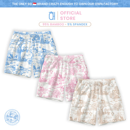 Hae Hae Porcelain Panda Bamboo Kids Shorts