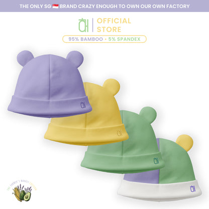 The Farmer's Market Bear Bamboo Baby Beanie with Sorona® Stuffed Ears
