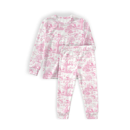 Hae Hae Porcelain Panda Bamboo Kids Long Sleeve Pajamas 2PC Set