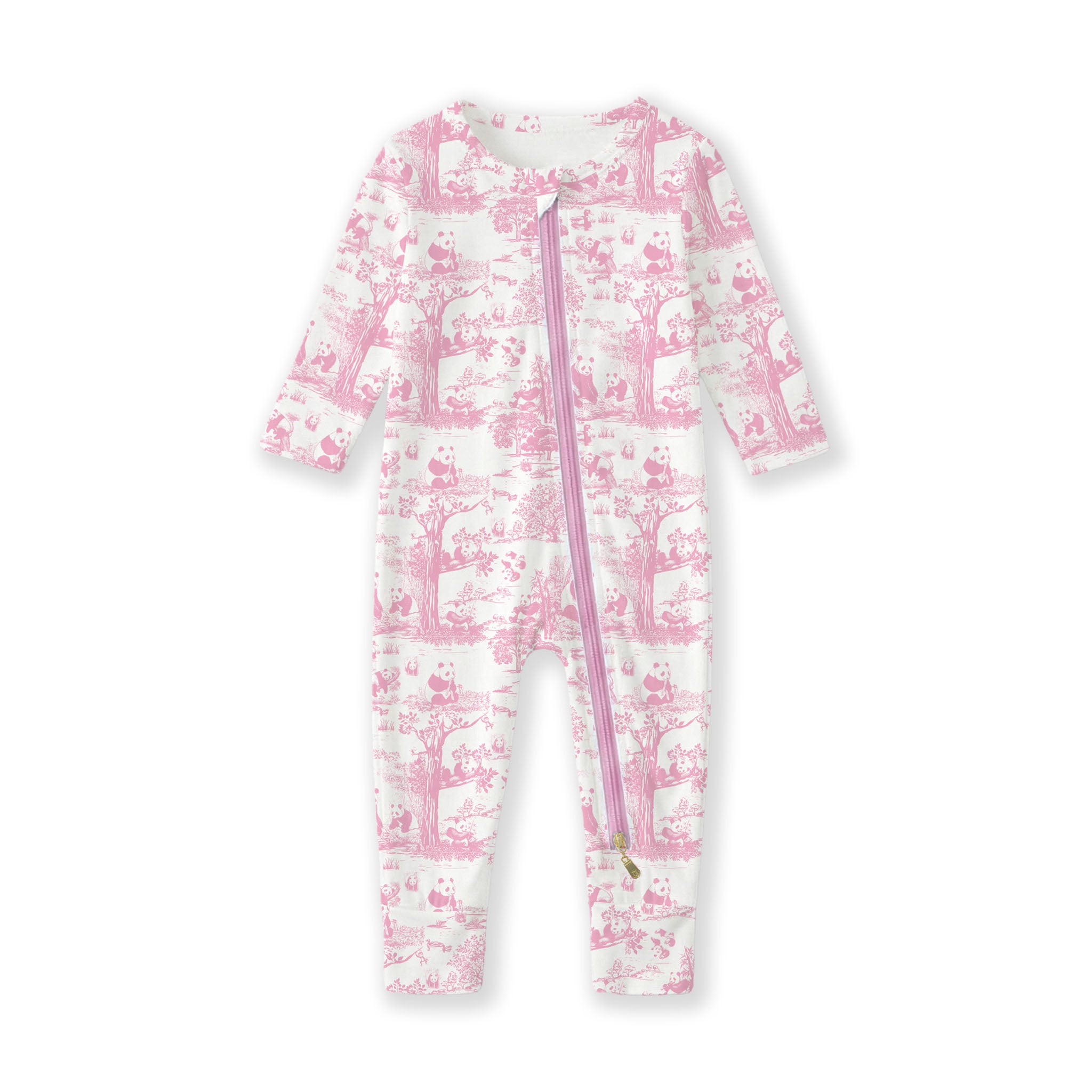 Hae Hae Porcelain Panda Bamboo Zip Sleep Suit Romper with HaeZip™