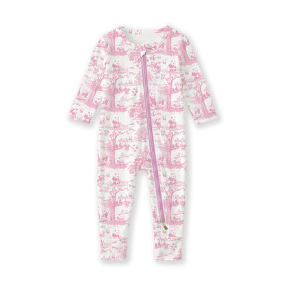 Hae Hae Porcelain Panda Bamboo Zip Sleep Suit Romper with HaeZip™