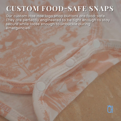 Hae Hae Signature Porcelain Panda Bamboo Snap Romper Onesie