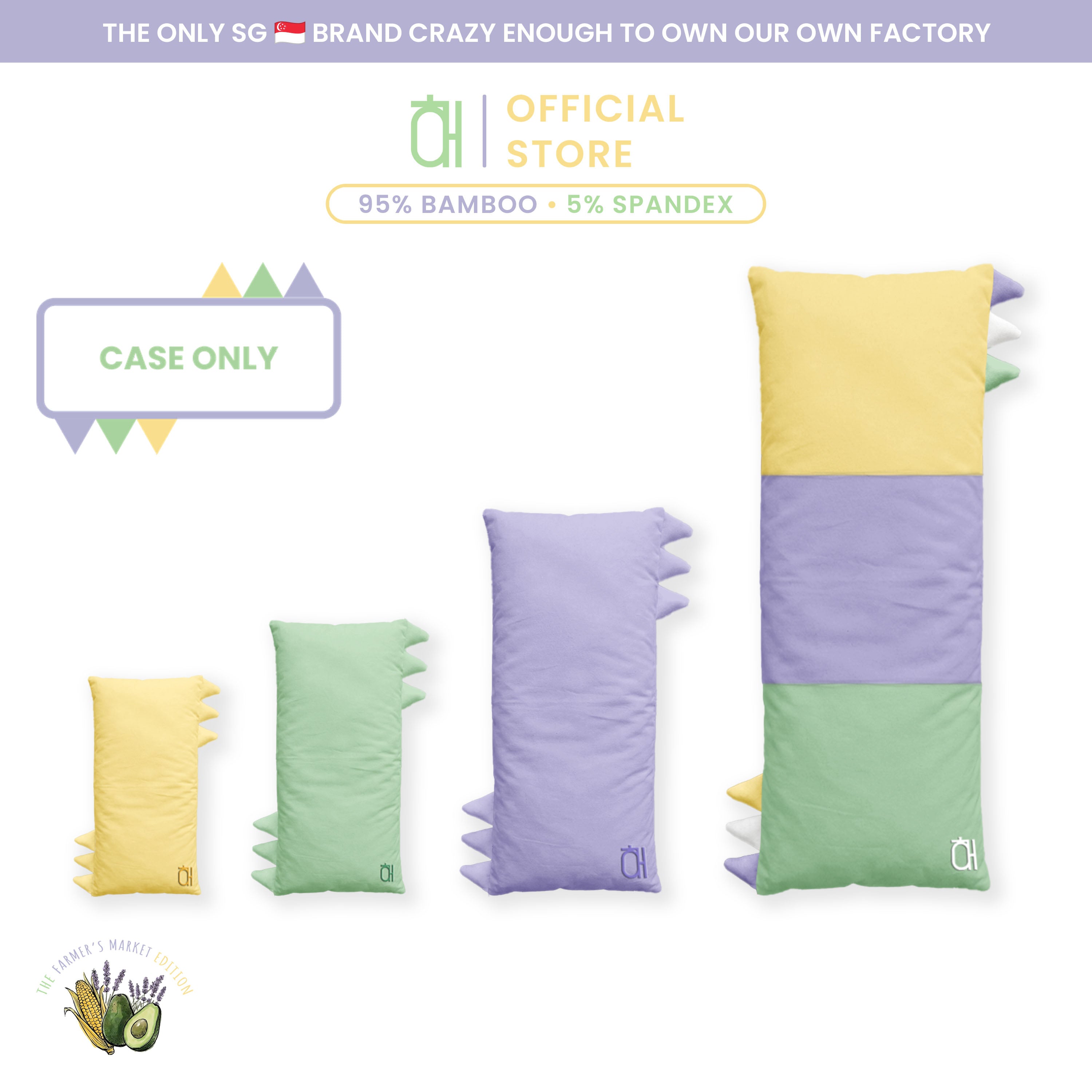 The Farmer's Market Bamboo Bamboo kids Pillowcase