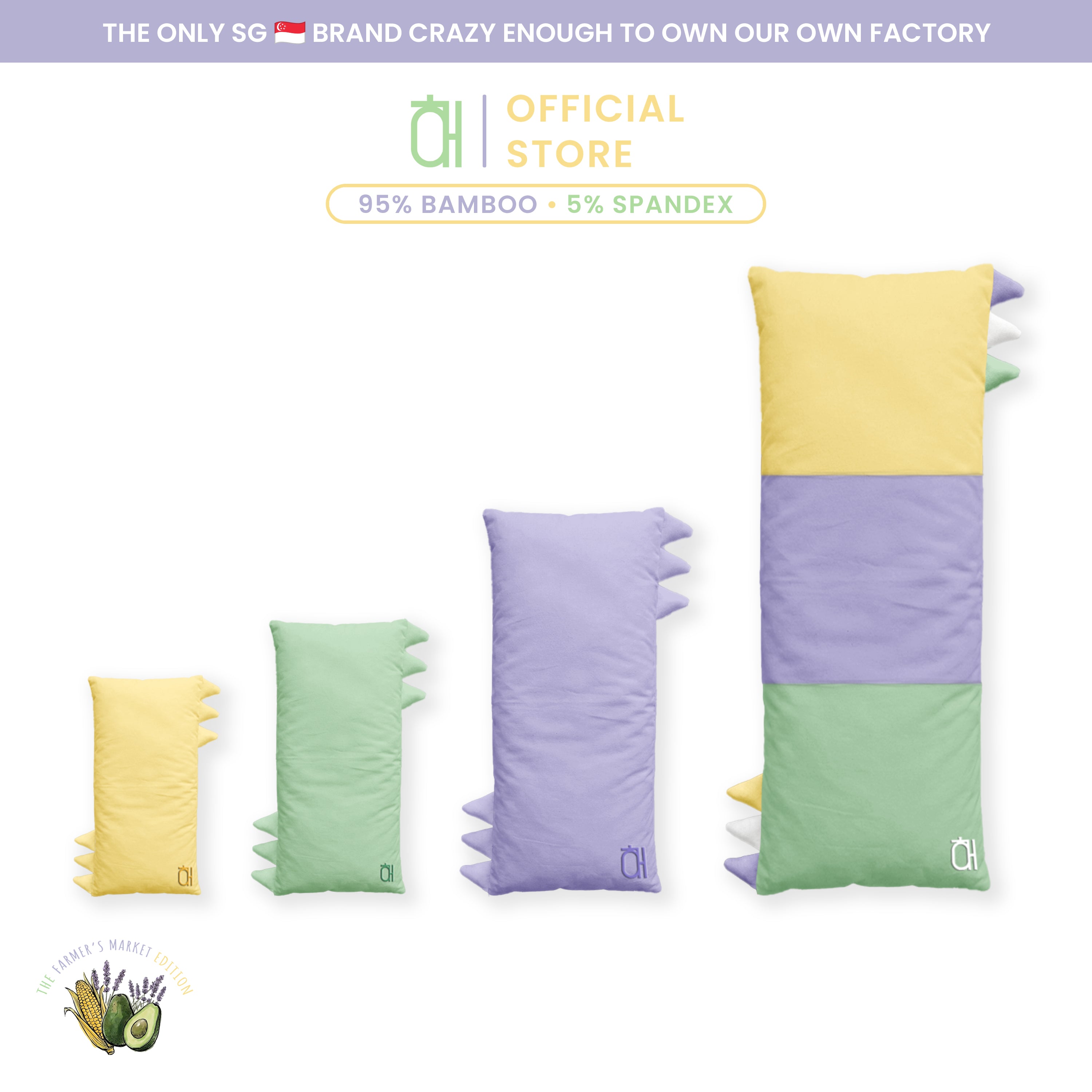 The Farmer's Market Bamboo Kids Pillow with Sorona® Filling