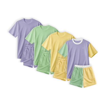 Clean white product hero v3 — The Farmer’s Market Adult Unisex Bamboo Lounge Set – Short Sleeve T-Shirt & Shorts