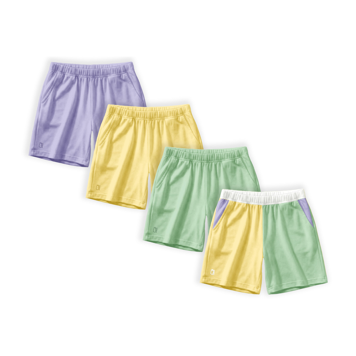 Clean white product hero v3 — The Farmer’s Market Bamboo Kids Shorts
