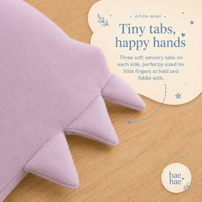 Farmer's Market bamboo anti-startle sleep sack soft sensory tabs detail