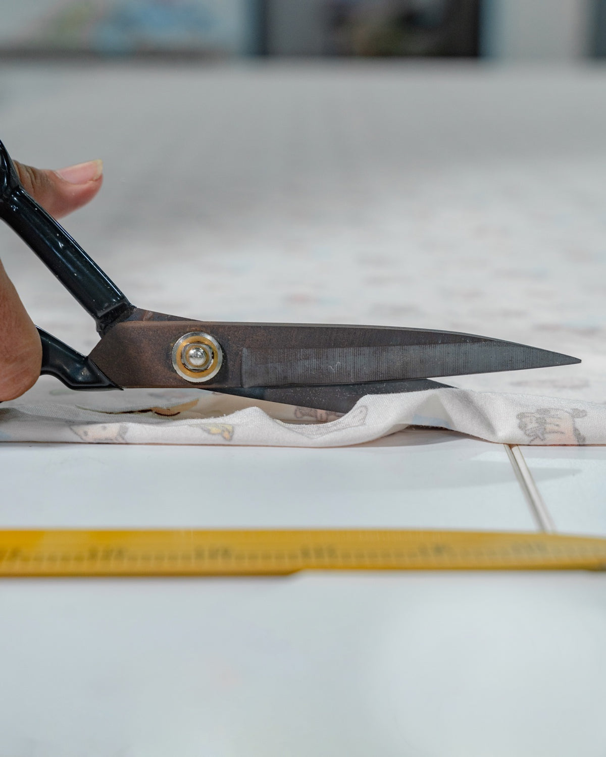 Fabric cutting at Hae Hae production facility in Batam, Indonesia