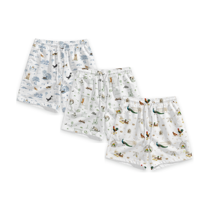 Clean white product hero v3 — Open Meadows Adult Unisex Bamboo Lounge Shorts