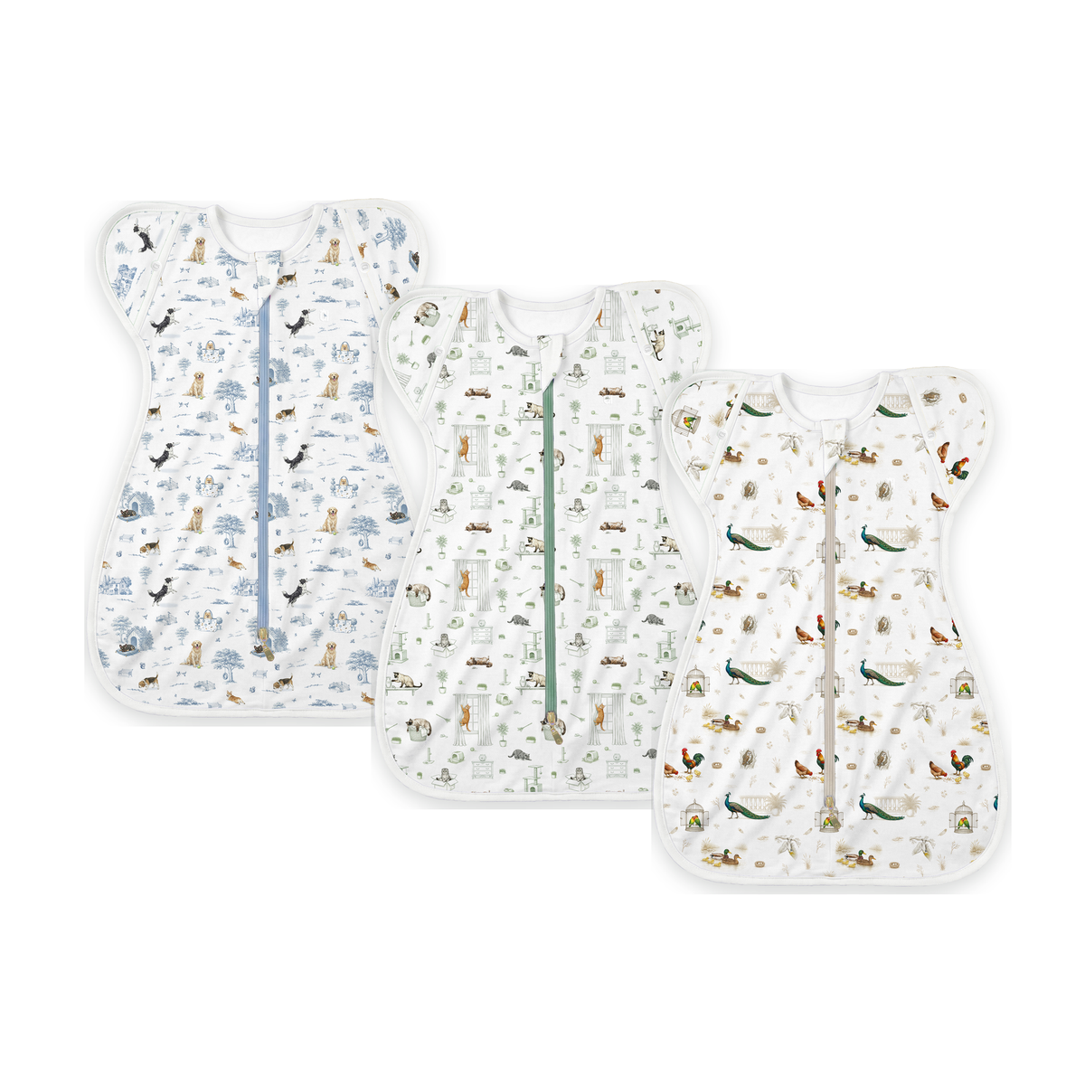 Clean white product hero v3 — Open Meadows Bamboo HaeZip™ Anti-Startle Sleep Sack & Swaddle