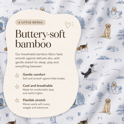 Open Meadows Dog buttery-soft bamboo fabric benefits: gentle comfort, cool breathability and flexible stretch