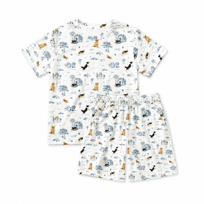 Open Meadows Dog short-sleeve shirt and shorts set