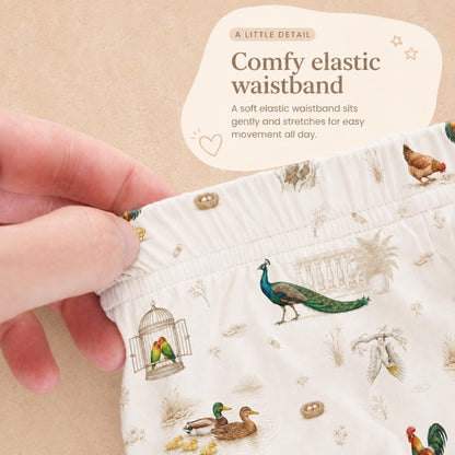 Open Meadows bamboo kids pyjamas soft flexible waistband detail