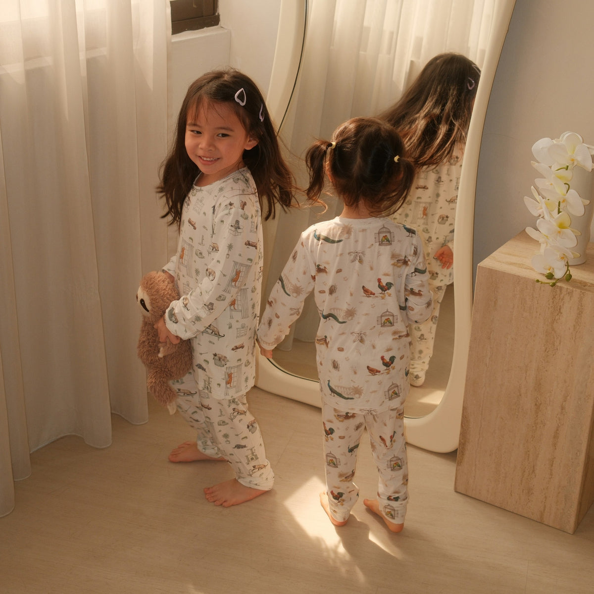 Open Meadows long-sleeve lifestyle — open-meadows-bamboo-kids-long-pants — 2