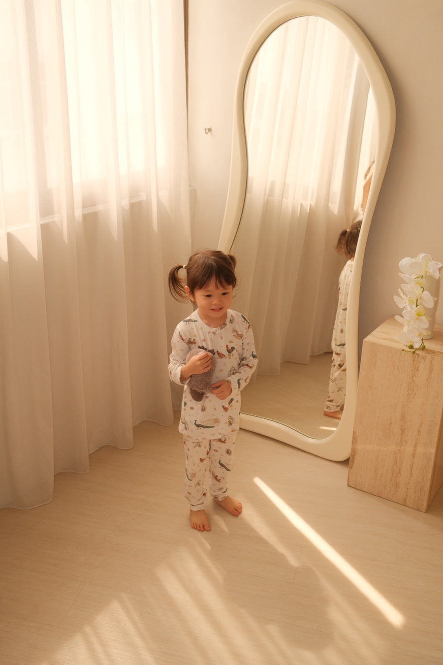 Haely wearing the Open Meadows Long-Sleeve Set